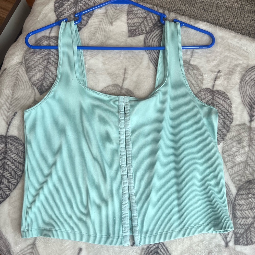 Abercrombie Light Blue Cropped Tank Top